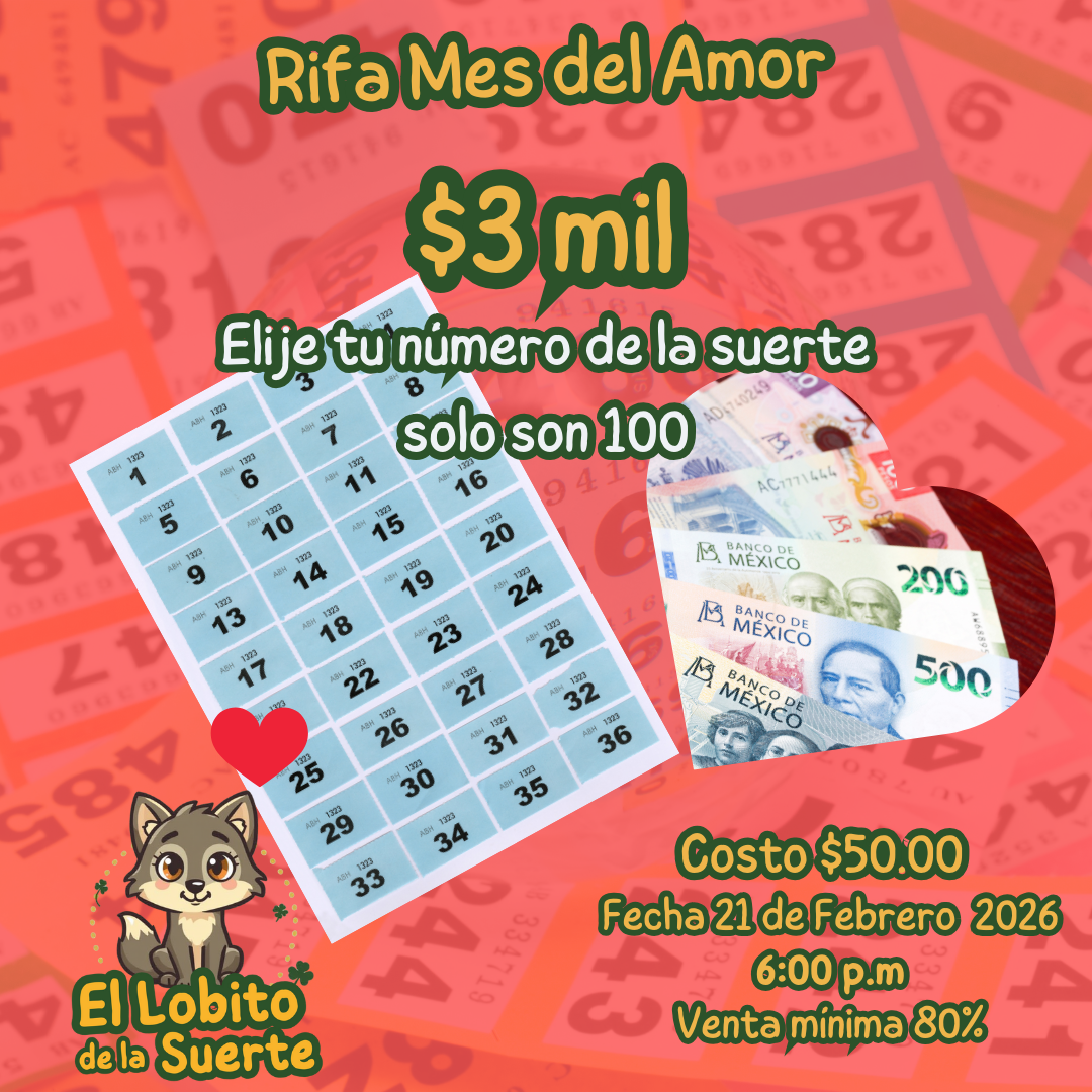 RIFA MES DEL AMOR